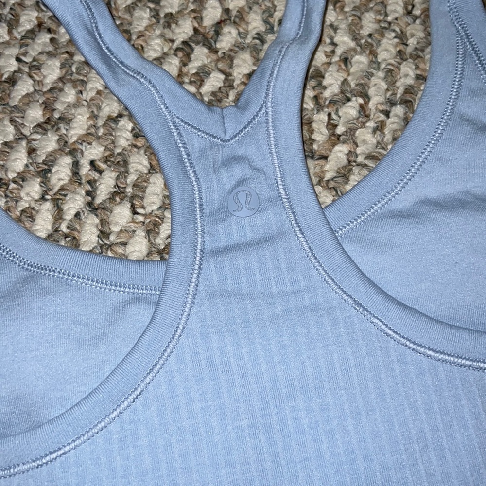 lululemon athletica Light Blue Ribbed Racerback Tank - Picture 3 of 3